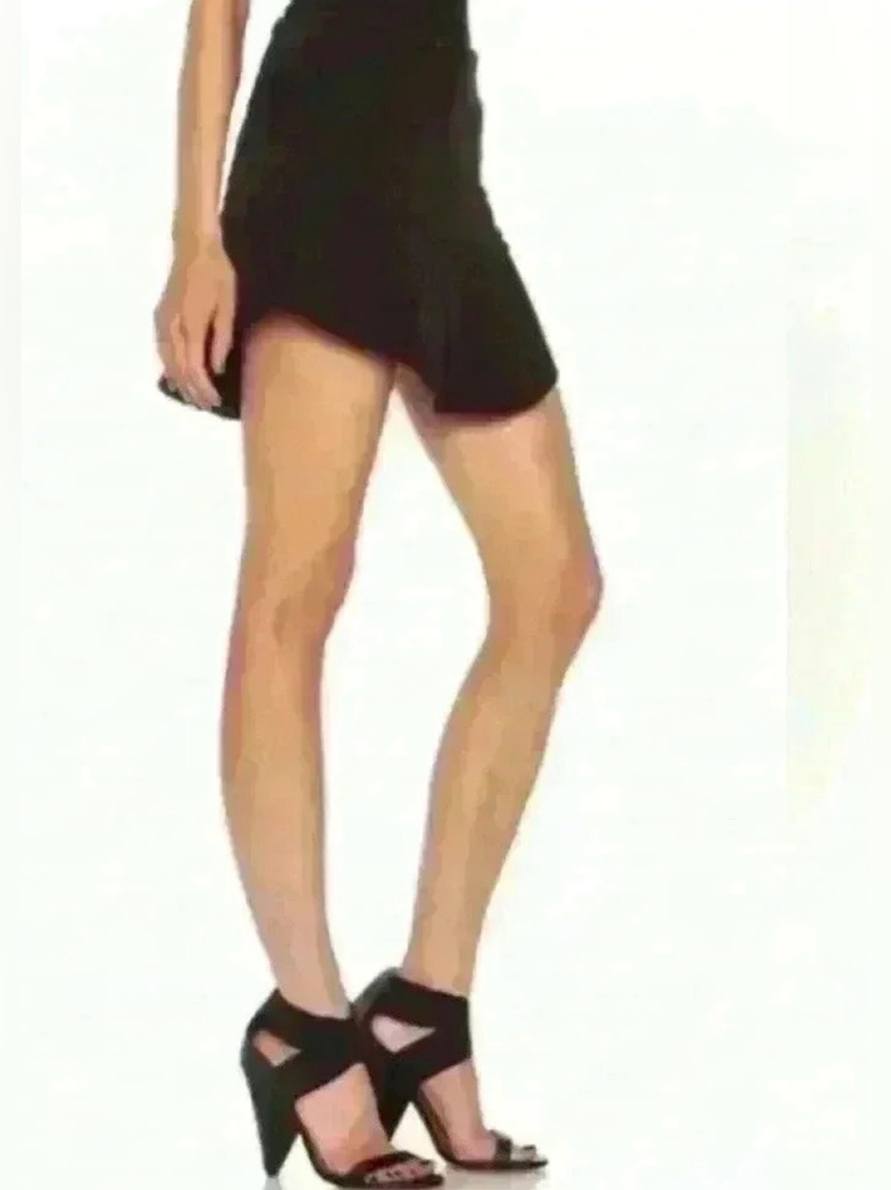 IRO “Timothy” Black Flared Hem Mini Skirt Stretch Knit, Size 38 (US size 6) EUC